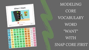 Modeling Core Vocabulary Word "WANT" With Snap Core First