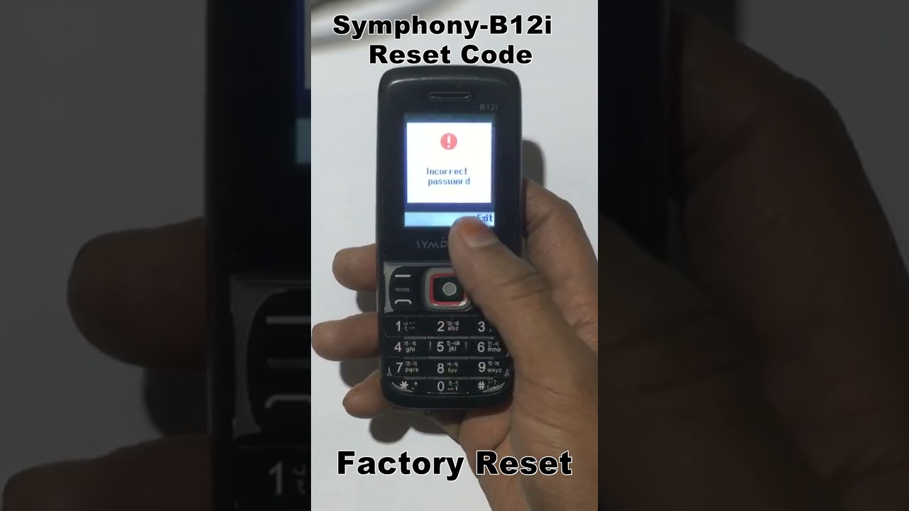 How to Symphony B12i Factory Reset Code 2023