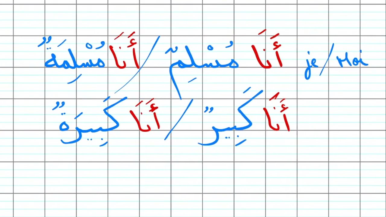 Cours d'arabe Leçon 5.1 : Les pronoms détachés - Le singulier
