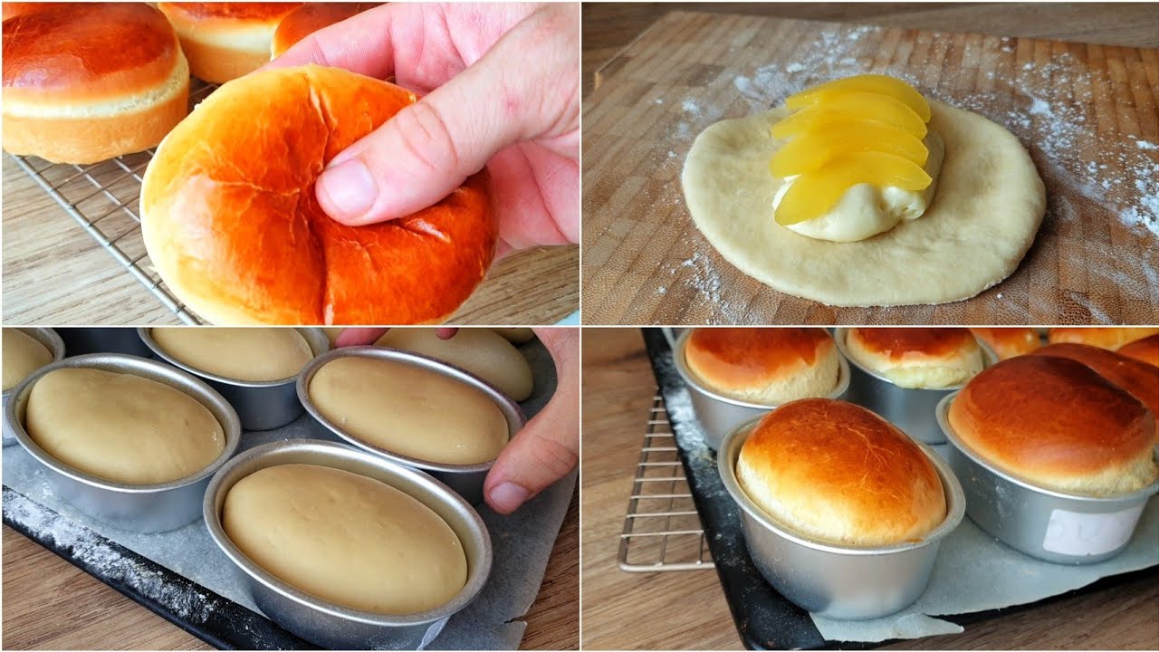 بريوش محشي بالكريمة و الخوخ  | خفيف ريشة و بنة رهيييبة