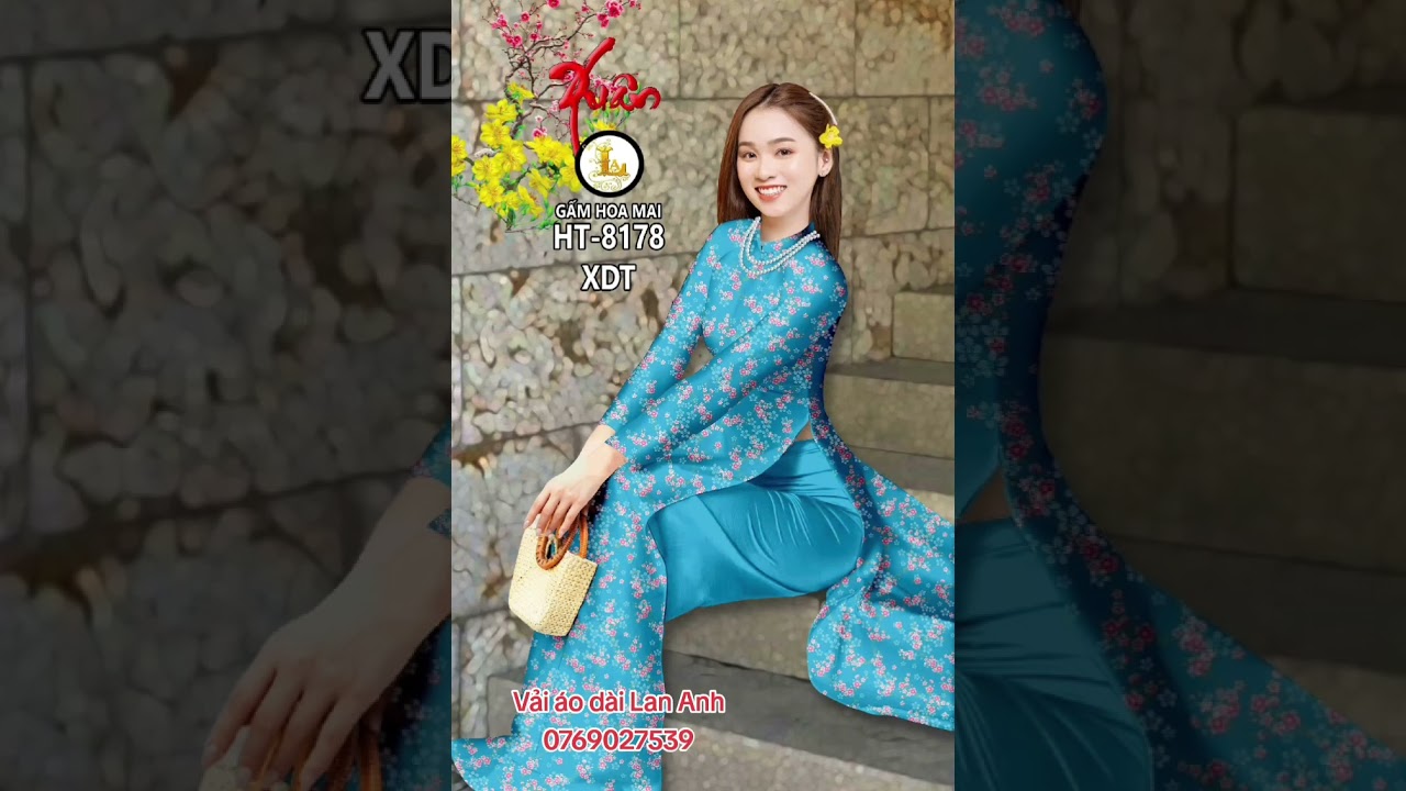 Vải áo dài mẫu, xuân Tết dễ thương 🤩