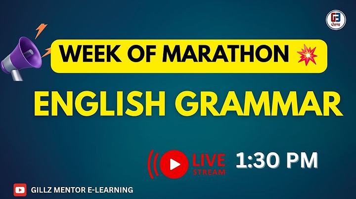 ENGLISH GRAMMAR MARATHON 2025