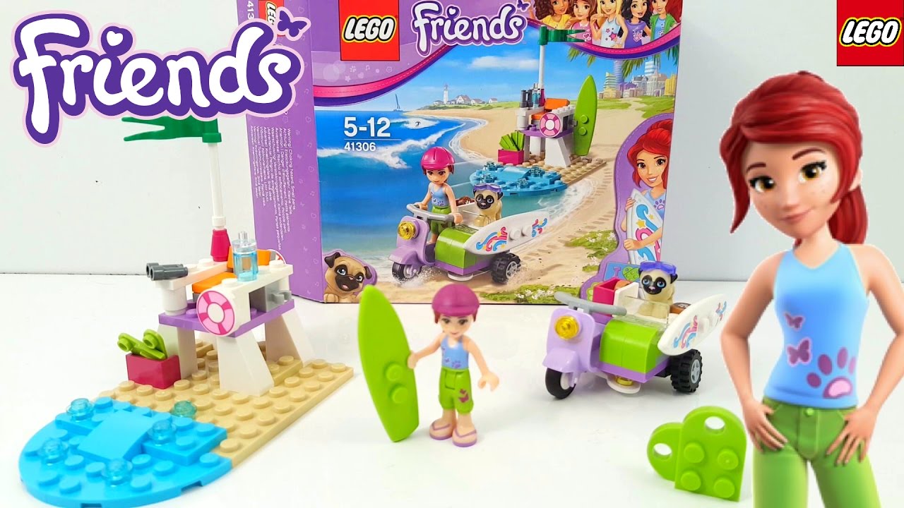 Lego Friends Mia S Beach Scooter 2017 Building Review 41306 Youtube