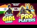 Overpower Girl Vs Pro Players || Free Fire Fastest Indian Girl Gamer - Nonstop Gaming