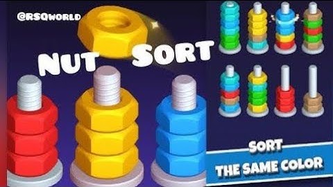 Nut 🔩 Sort Game Level 131 to 150 gameplay
