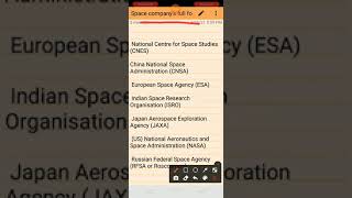 space companies ke full form || youtube || be educated