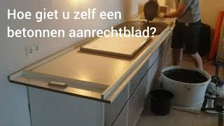 Verstenen Praten tegen Korting Betonnen aanrechtblad maken, stap voor stap - YouTube