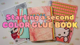 The BEST THEMED GLUE BOOK to start with #gluebooking #colorgluebook
