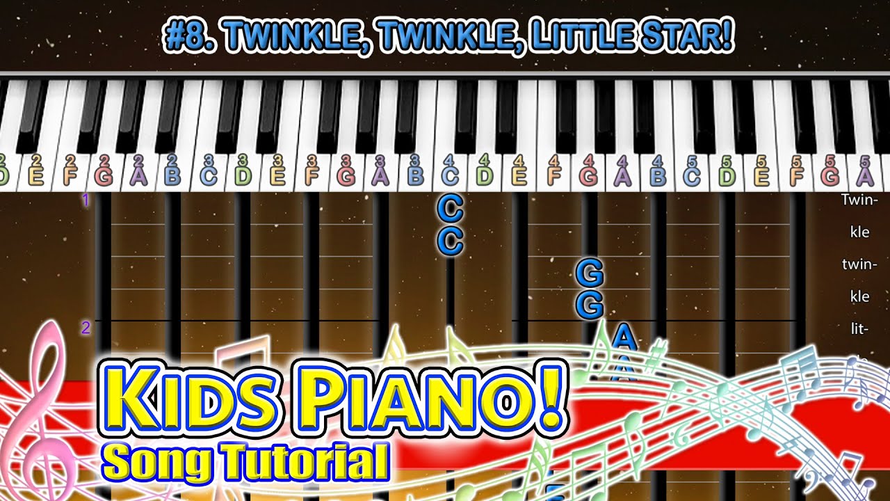 Twinkle Twinkle Little Star - Piano Tutorial with Letter Notes - La Touche  Musicale