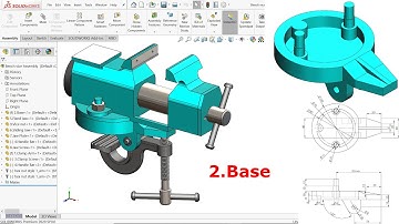Clamp Mini Bench Vice in SolidWorks #2 Base