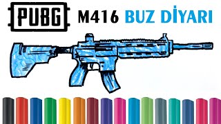 Easy Drawing Pubg Mobile M416 I Kolay M416 Buz Diyarı Çizimi