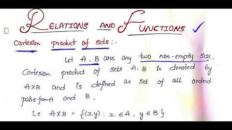 Cartesian product of sets | examples | 5 important points