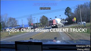 Wild GSP Chase of Stolen CEMENT TRUCK | Suspect Dumps Concrete All Over Freeway