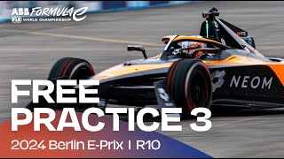 2024 SUN MINIMEAL Berlin E-Prix Round 10 | Free Practice 3