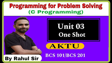 PPS Unit 3 One Shot (Master Video) | BCS101 | BCS201 | AKTU | PPS By Rahul Sir