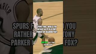 Present day Tony Parker or De’aaron Fox? Who’s your point guard for game 5? #nbafinals #spurs
