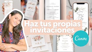 Diseña invitaciones para tu boda fácil y gratis | Tutorial CANVA screenshot 2