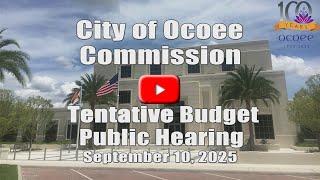 City of Ocoee Tentative Budget Public Hearing Recorded on 9.10.2025