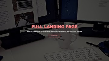 Animated Full Landing Page Using Only HTML & CSS