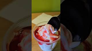Strawberry Sundae at Mcdonalds #shortsyoutube #shorts #shortvideo #mcdonalds #sundaeicecream