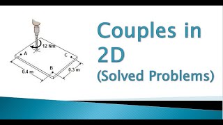 6.2 Couples in 2D and their Moments (Solved Problems)