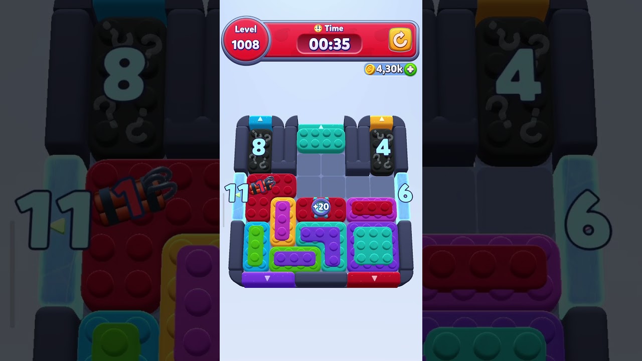 Color Block Jam Level 1008 Walkthrough / Solution