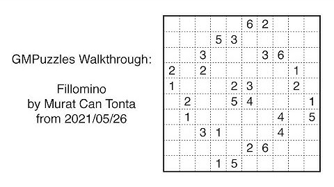 GMPuzzles - 2021/05/26 - Fillomino by Murat Can Tonta