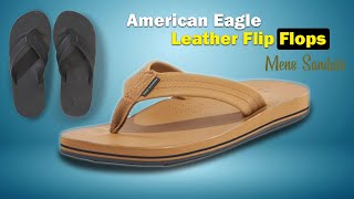 American Eagle Leather Flip Flops - Leather Flip Flops for Men || Leather Sandals for Men