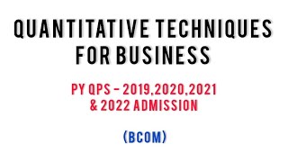 Last 4 Years' QT (BCOM) Question Papers (4th Sem) | Download PDF from WhatsApp/Telegram