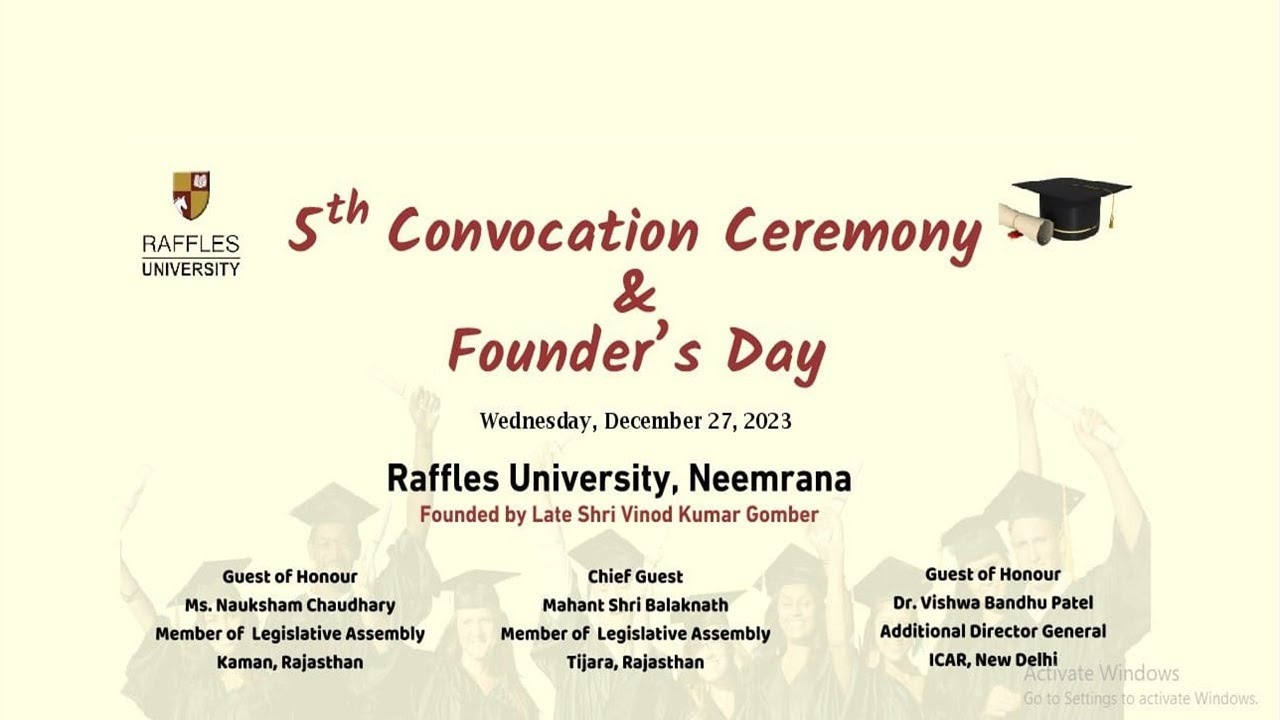 #Live 5th Convocation Ceremony & Founder's Day - Wednesday, 27 Dec 2023 ...
