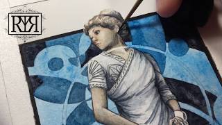 Watercolor Timelapse - Andromeda, The Chained Maiden