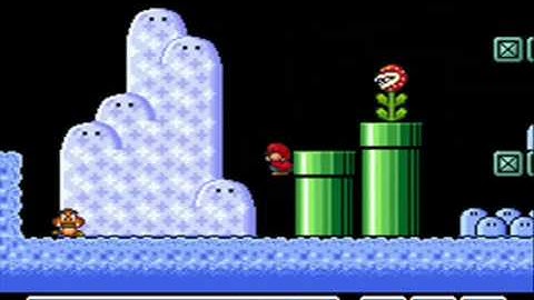 SMB3 for Super Mario All-Stars Custom Level #26 - Snowy Hills