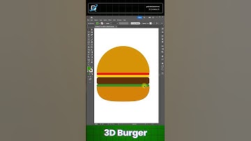 Design 3D Burger In Illustrator. #illustratortutorial #illustrator3d