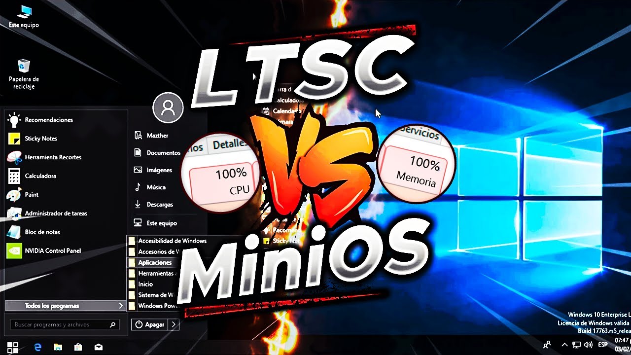 Windows 10 LTSC vs MiniOS 10 PRO /EL MEJOR Sistema Operativo / MAXIMO