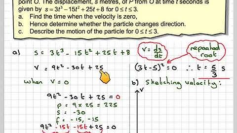 Determining if a particle chanes direction using velocity