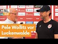 Fc energie cottbus  trainer pele wollitz vor heimspiel gegen luckenwalde