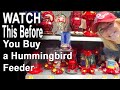 Hummingbird Feeders BE AWARE of Issues Before YOU Buy, EASY to Clean, Bees Ants & DIY Recipe Nectar