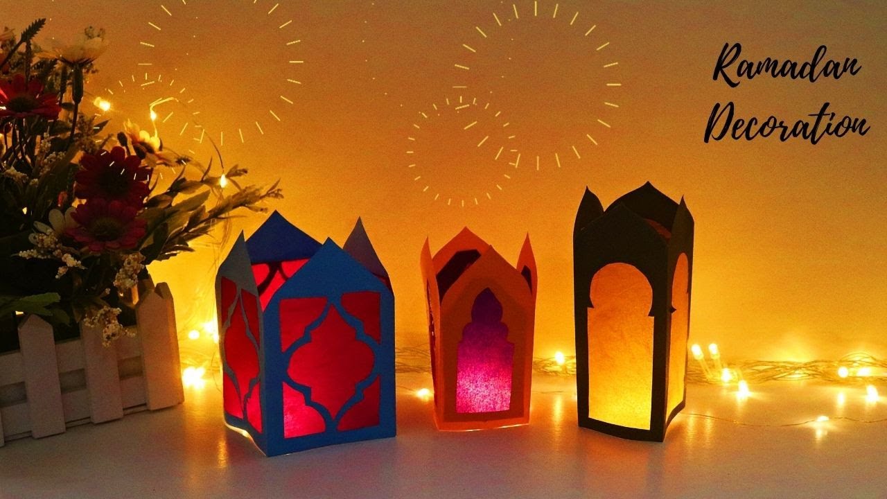 أفكار زينة رمضان | Ramadan Paper Lanterns | Ramadan Decorations ...