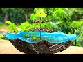 ഒരു പഴയ കുട ഉണ്ടെങ്കിൽ മീനുകൾ ഇനി തുള്ളിച്ചാടും| Umbrella fish pond with fountain making | fish tank