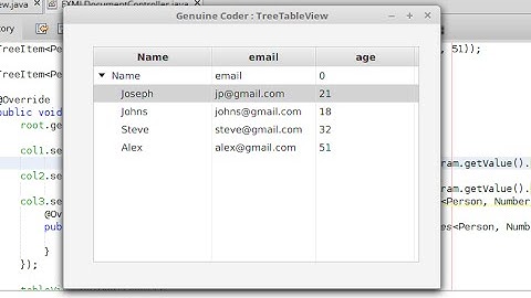 JavaFX TreeTableView Tutorial #2 : Multiple Columns with Complex Data