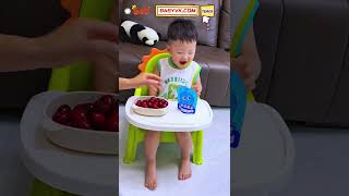 2-In-1 Baby Chair Detachable Tray & Easy To Wash For Clean Meals