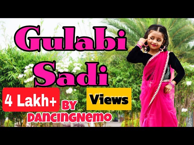 Gulabi Sadi | Dance Cover | New Marathi Song | Kids Dance | Sanju , Prajakta | Dancing Nemo class=