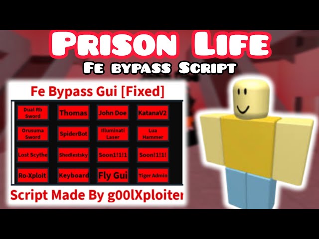 PRISON LIFE  FE BYPASS GUI V3 PASTEBIN (ROBLOX) 