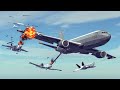 Airplane Crashes & Shootdowns #34 Feat. Aerial Refueling with the KC-46 Pegasus | Besiege