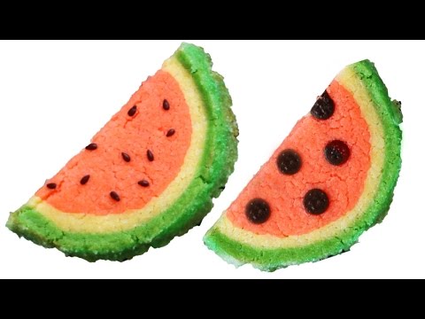 How to Make Watermelon Cookies 수박 쿠키 만들기 - 한글 자막