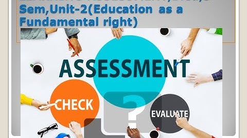 Learning Assessment, B.ed 3rd sem,unit-1(part-1)