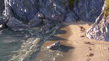 Beach Waves - Cliffs (Blender + FLIPFluids) [1080p]