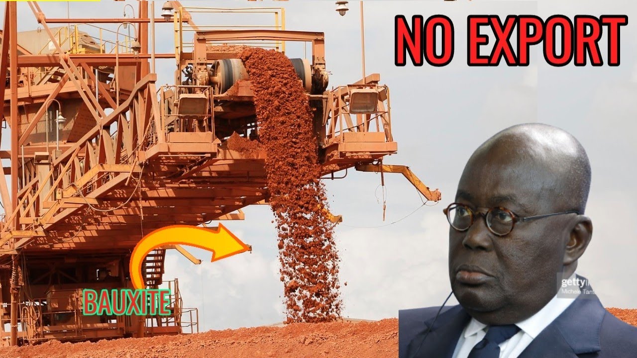 Finally, Ghana is to ban the exportation and wholesale of bauxite, iron