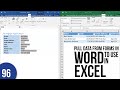 Exporting Word Form Data to Excel