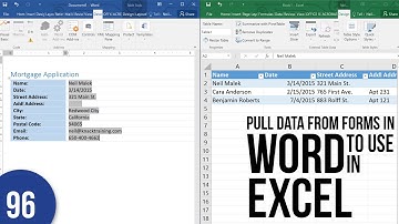 Exporting Word Form Data to Excel